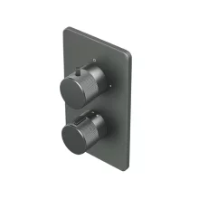 Abacus EZ Box 2.0 Matt Anthracite 2 Outlet Shower Valve with ISO Pro Handles