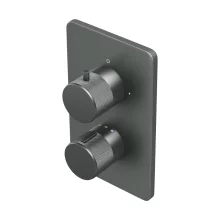 Abacus EZ Box 2.0 Matt Anthracite 1 Way Thermostatic Shower Valve with ISO Pro Handles