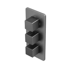 Abacus EZ Box 3.0 Matt Anthracite 3 Way Shower Valve with Square Handles