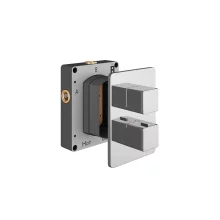 Abacus EZ Box 2.0 Chrome Thermostatic 2 Way Shower Valve with Square Handles