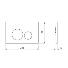 Abacus Trend 2 Black WC Flush Panel