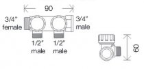 Villeroy & Boch Viconnect Basin Fixing Frame 1120mm