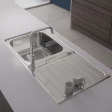 Abode Xcite 1.5 Bowl Inset Black Metallic Kitchen Sink & Nexa Tap Pack