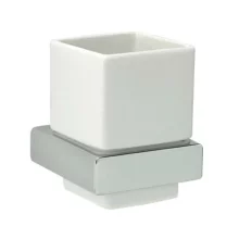 Sagittarius Rimini Tumbler and Holder - Chrome/White - CLEARANCE
