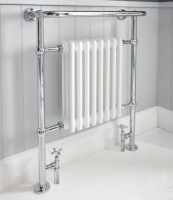 Charter Traditional Towel Radiator, 673 x 966, Chrome, Holborn London 1855