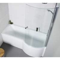 Adapt 1700 P Shaped Shower Bath - Right Hand - Complete Pack