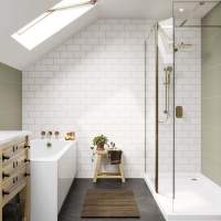 Multipanel Alpine White Large Tile Effect Shower Board