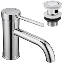Anatra ECO Mono Basin Mixer & Slotted Push Button Waste - Chrome