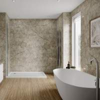 Multipanel Travertine Shower Panels