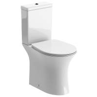 Appleyard Rimless Closed Coupled Open Back Toilet & Soft Close Seat