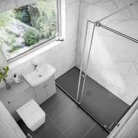 Abacus E Series Curved Wetroom Glass Screen - 1050mm