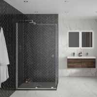 Aqualavo 1700 x 900mm White Slate Effect Rectangular Shower Tray