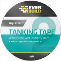 Everbuild Aquaseal Waterproof Self Adhesive Wetroom Tanking Tape - 10m