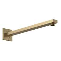 Nuie Square Shower Wall Arm Brushed Brass
