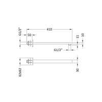 Square LED Fixed Shower Head 300mm STY072 Nuie