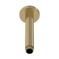 Nuie Round Ceiling Shower Arm Brushed Brass 150mm