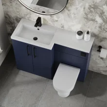 Nuie Deco Blue Wall Hung Cloakroom Suite