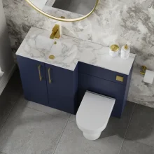 Nuie Deco Satin Green Floor Standing Cloakroom Set