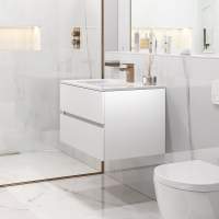 Villeroy & Boch Avento 340 RH Door Cloakroom Vanity Unit With RH Basin - Crystal White