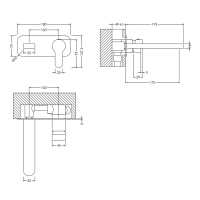 Burlington Anglesey Wall Mounted Angled Bath Shower Mixer Tap - AN21