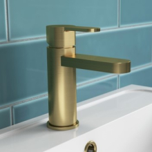 Nuie Arvan High Rise Mono Basin Mixer Tap Brushed Brass 