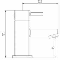 Sagittarius Axis Monobloc Basin Mixer Tap with Sprung Waste