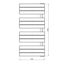 Hugo2 1212 x 600mm Chrome High BTU Towel Radiator