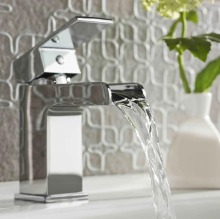 Niagara Soho Chrome Square Waterfall Open Spout Freestanding Bath Shower Mixer Tap