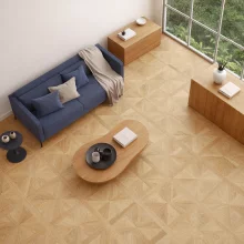 Bari 600 x 600mm Noce Matt Porcelain Parquet Wall & Floor Tile - &pound;24.95m2