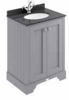 Bayswater 600mm 2-Door Traditional Basin Cabinet - Plummett Grey