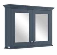 Bayswater 1050mm Double Mirror Wall Cabinet - Stiffkey Blue