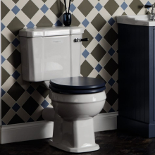 Washington Wall Hung Rimless WC with Soft Close Seat Black - RAK Ceramics