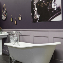 Bayswater Courtnell 1700mm Traditional Back To Wall Rolltop Bath