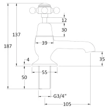 Abacus Ki Chrome Monobloc Basin Mixer Tap
