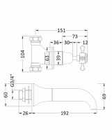 Scudo Classica Bath Shower Mixer Tap with Cradle