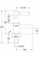 Burlington Anglesey 5" Basin Pillar Taps - AN2