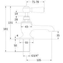 Francis Pegler Strata Blade Wall Mounted Basin Mixer Tap - CLEARANCE