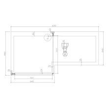Roman Lumin8 Pivoting Bath Shower Screen - Chrome Frame