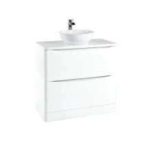 Lancia Bella 900 Gloss White Floor Standing Vanity Unit With Countertop
