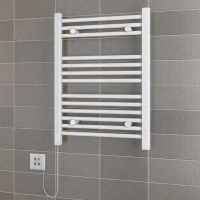 Biava Dry Element Electric Towel Radiator - White - 700 x 600mm - Eastbrook