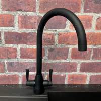Imperial Traditional Twin Lever Kitchen Mixer Tap - Copper