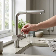 Blanco Catris S Flexo Black and Chrome Kitchen Tap
