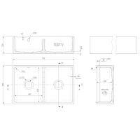 NUIE Butler Fireclay Sink with Stepped Weir, Tap hole and Overflow 895 x 550 x 220mm