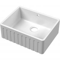 NUIE Butler Fluted Sink with Overflow 595 x 450 x 220mm