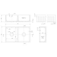 NUIE Butler Sink with Stepped Weir and Overflow 795 x 500 x 220mm