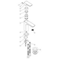 Sagittarius Blade Cloakroom Monobloc Basin Mixer Tap with Waste