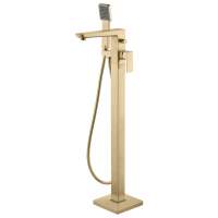 Buff Floor Standing Bath Shower Mixer - Brushed Brass