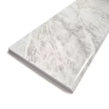 Nuance Light Travertine Waterproof Shower Panel by Bushboard