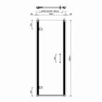 Roman Liberty 760mm Hinged Door for Corner & Optional Side Panel - 8mm Glass