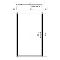 Burlington 1400mm Traditional Sliding Shower Door